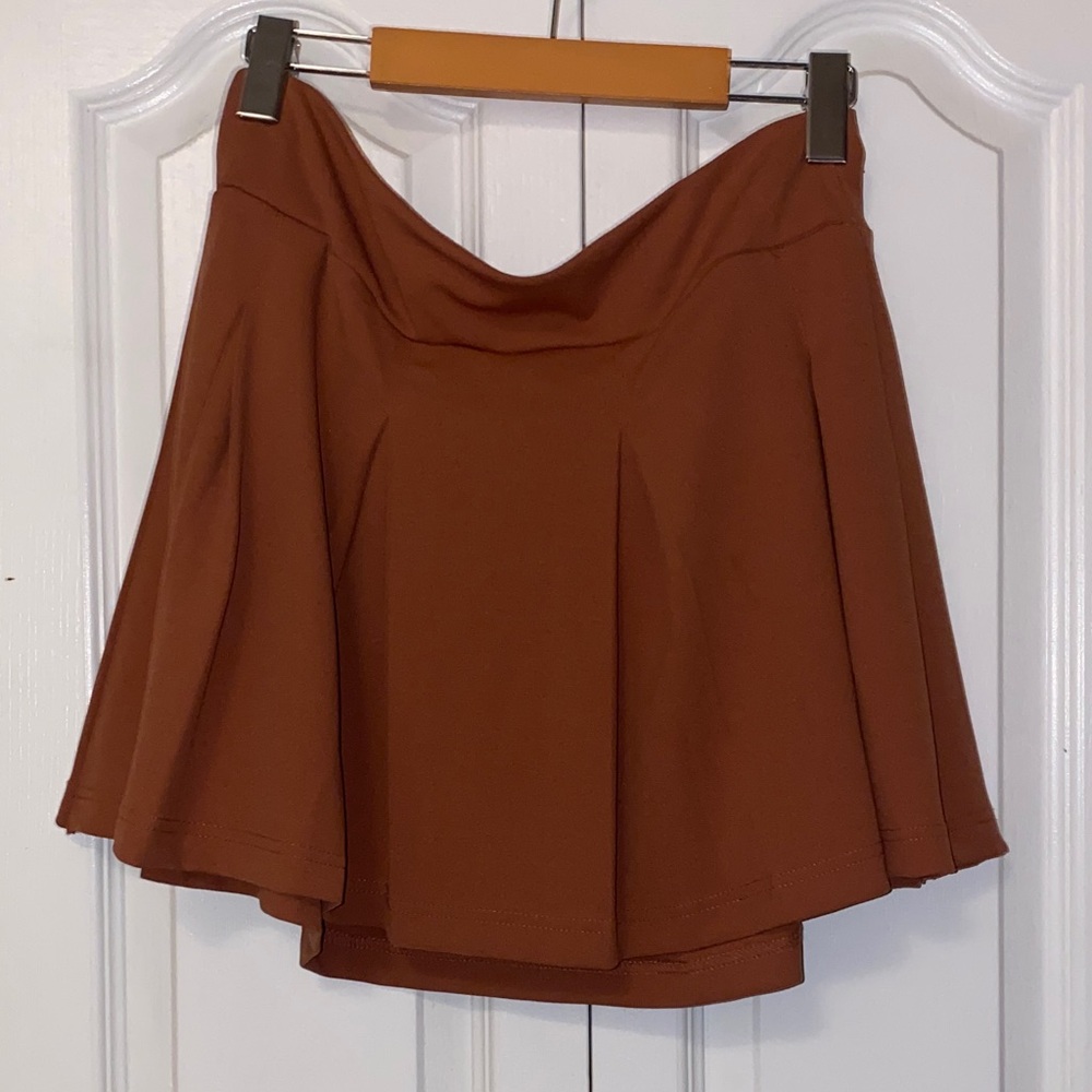 Streetwear Society Burnt Orange Skater Skirt